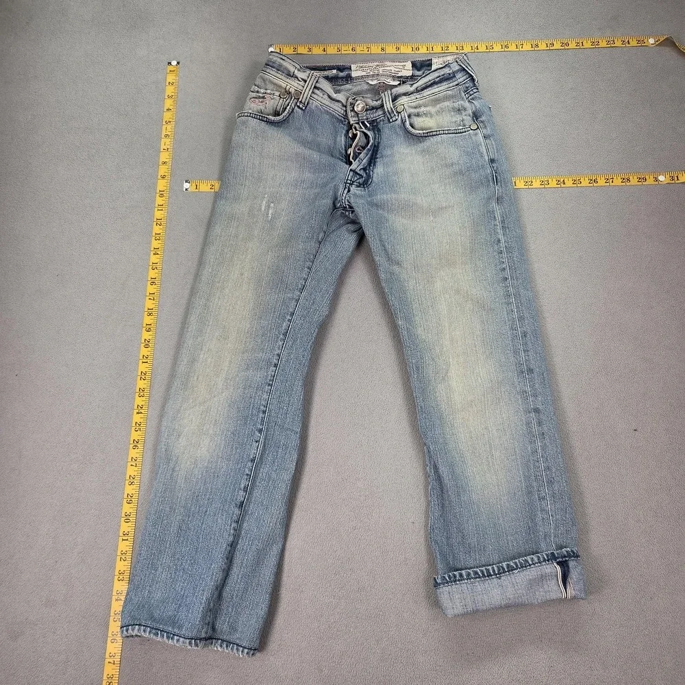 Jacob Cohen Jeans Mens 30x26 Selvedge Straight Button‎ Fly Made Italy Fits 28x26